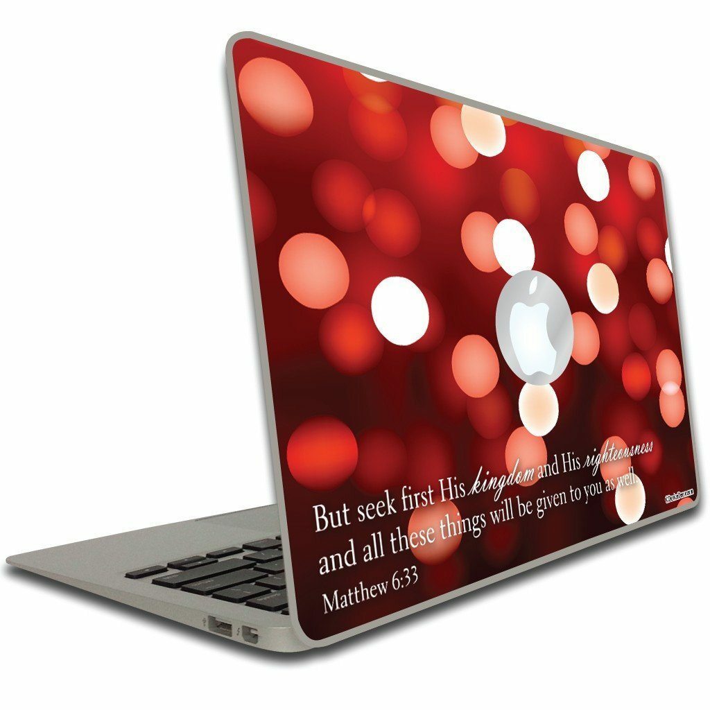 Matthew 6:33 Bible Verse Macbook Air or Macbook Pro Skin - 