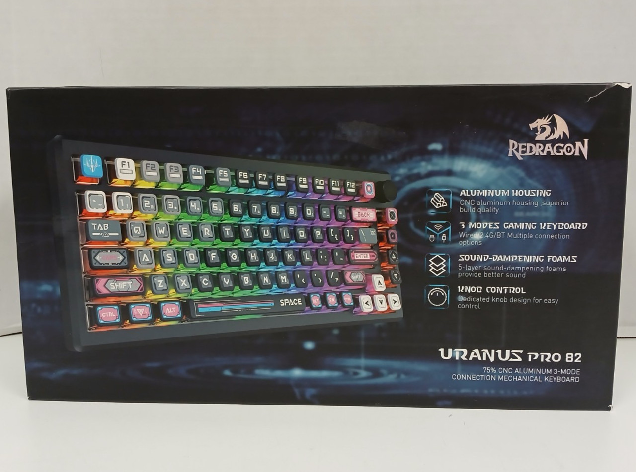 Redragon Uranus Pro 82 75% CNC RGB Tri-Mode Mechanical Keyboard  *READ*
