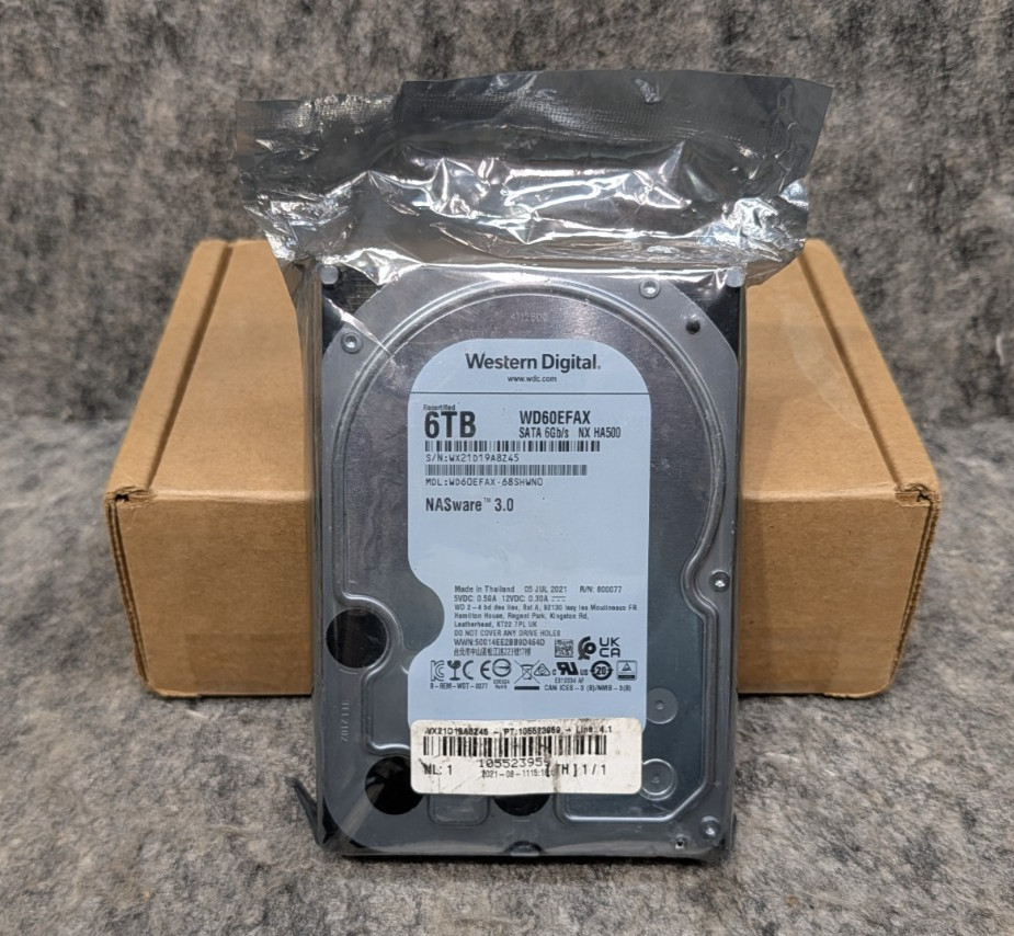 Western Digital WD60EFAX (Recertified) 3.5" 5400 RPM 6TB NAS Internal Hard Drive
