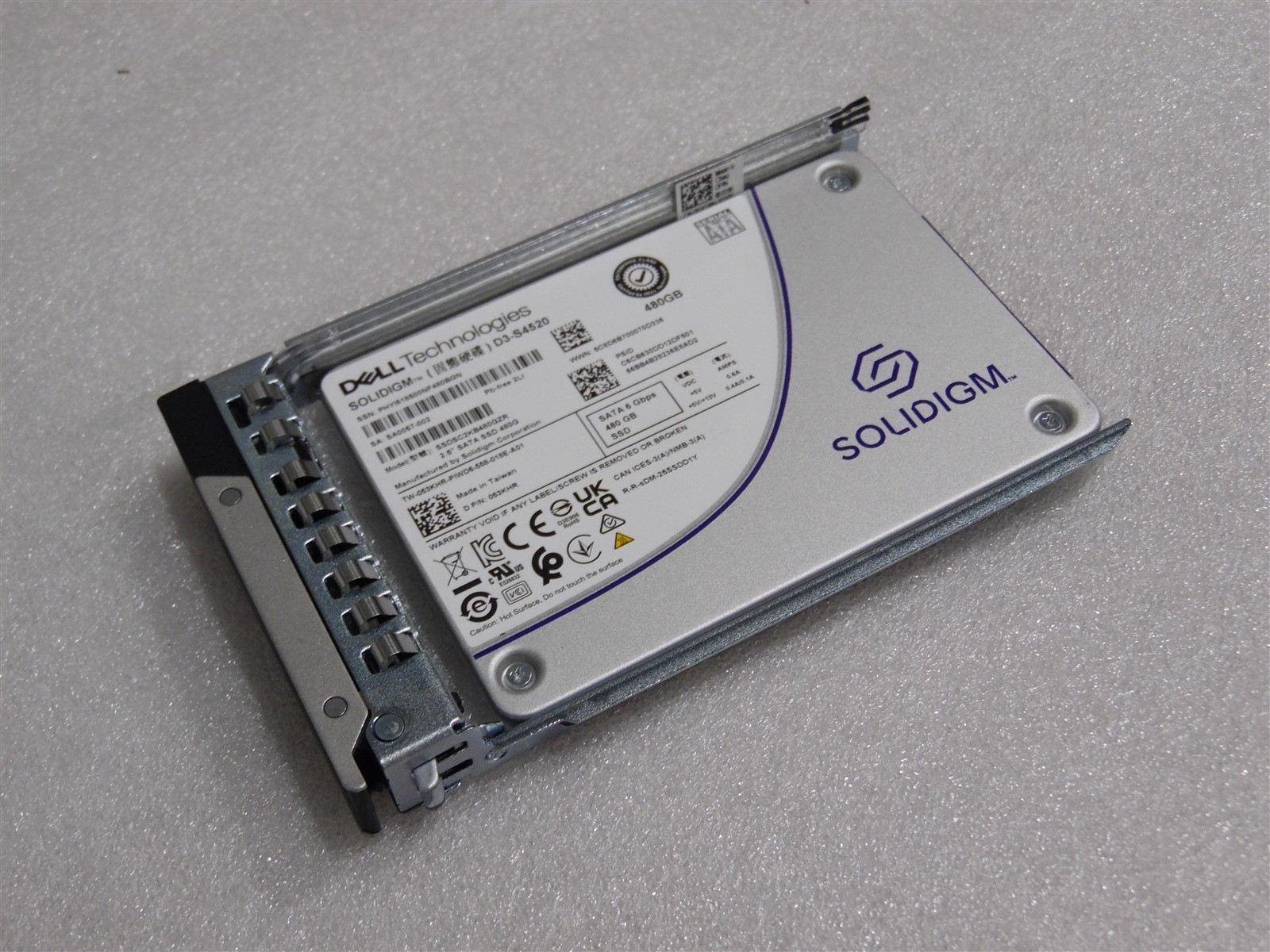 480GB 6Gbps DELL SSD SATA 2.5" TLC R R740 R750 R760 SERVER 53KHR SSDSC2KB480GZR 