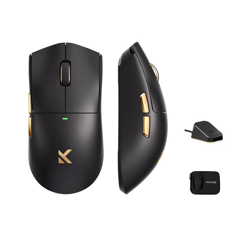 MCHOSE K7 Ultra Black Gold Lightweight Wireless Gaming Mouse