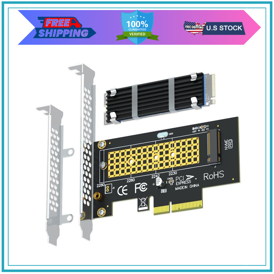 GLOTRENDS PA09-HS M.2 NVMe to PCIe 4.0 X4 Adapter with M.2...