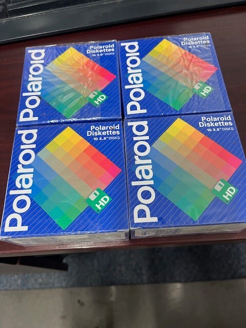 POLAROID FLOPPY DISKS HD 3.5" 1.44MB - NOS NEW & SEALED 10-pack