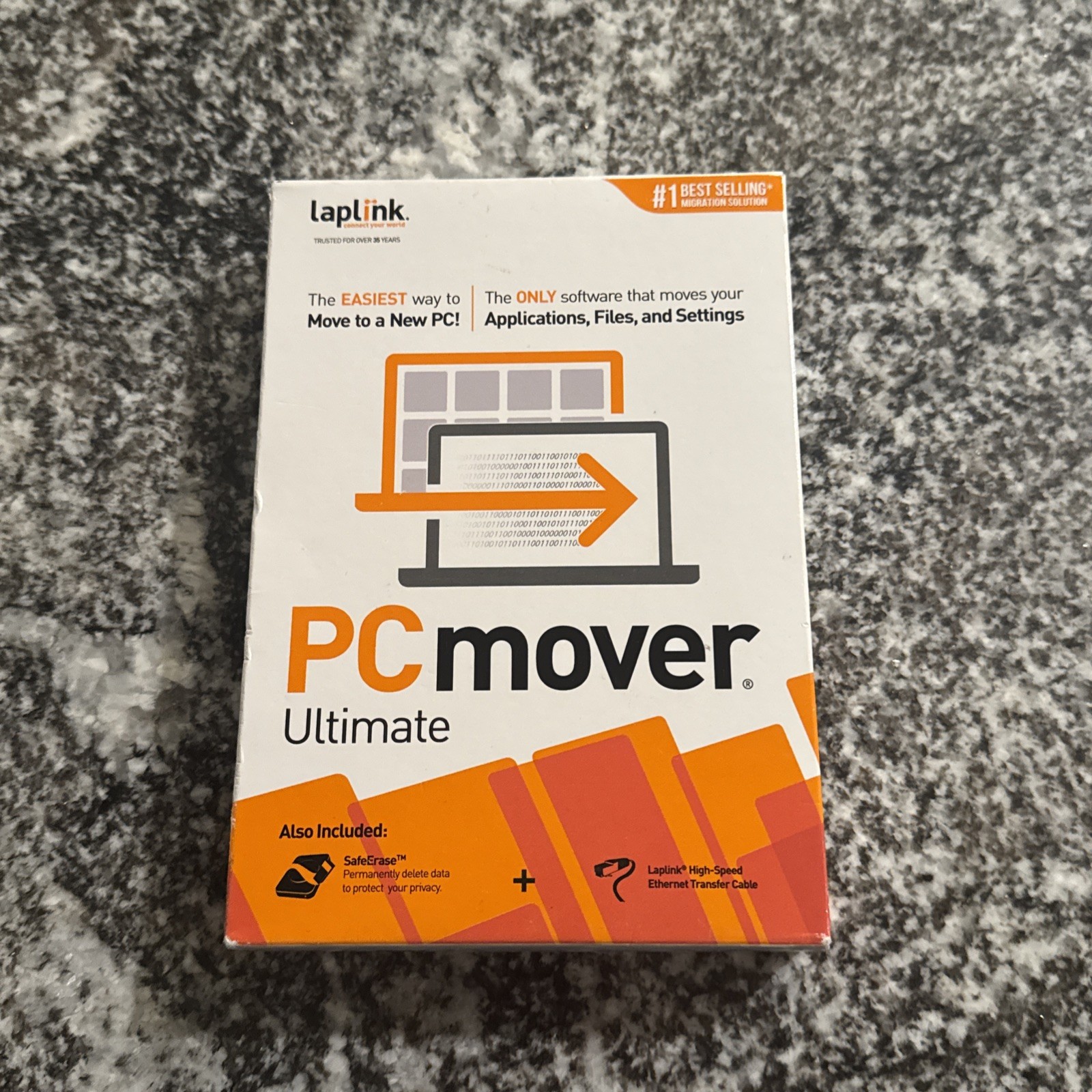 Laplink PCmover Ultimate W/ High Speed Ethernet Cable Windows Compatible NEW