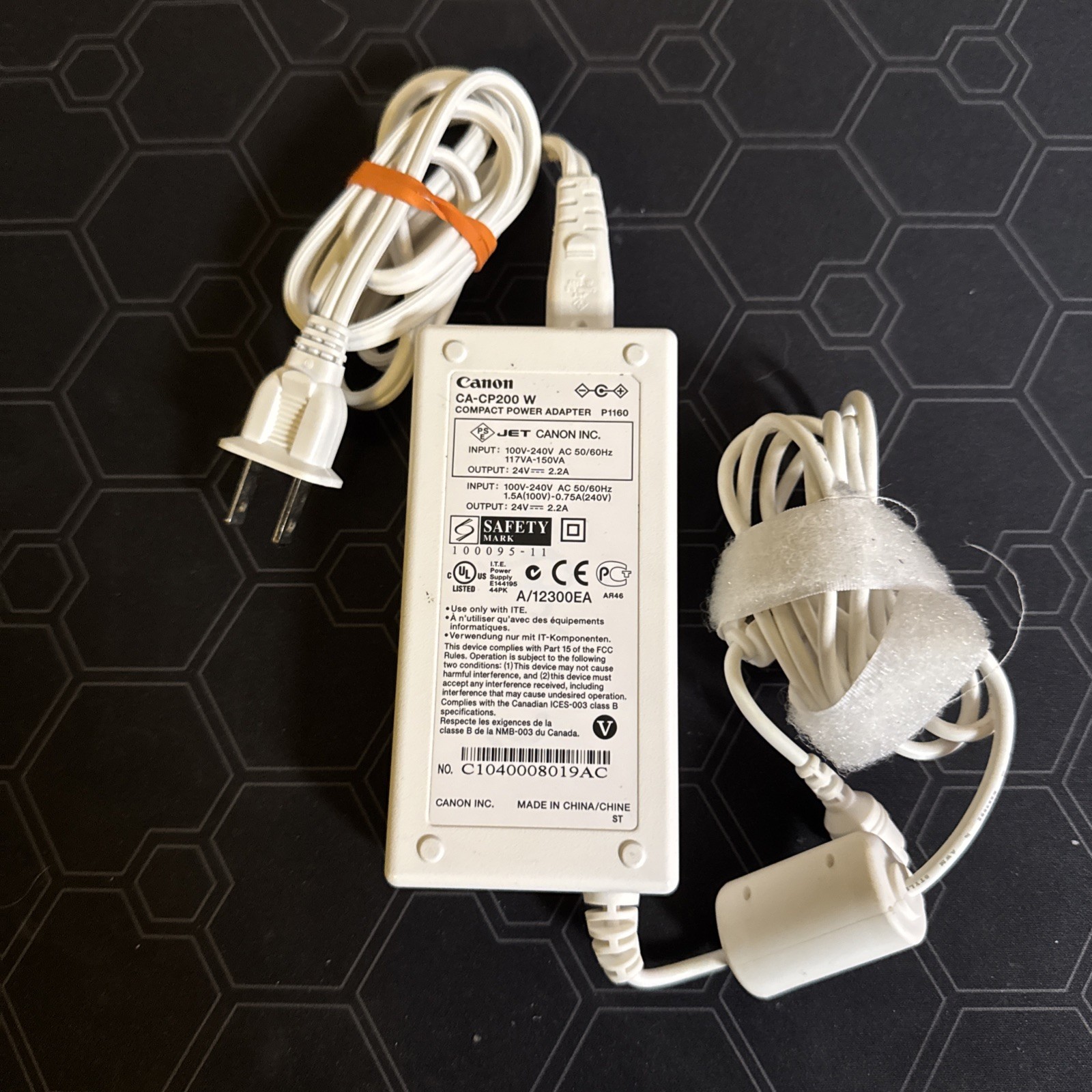 Canon CA-CP200 W Compact Power Adapter 24V 2.2A OEM AC Charger for SELPHY