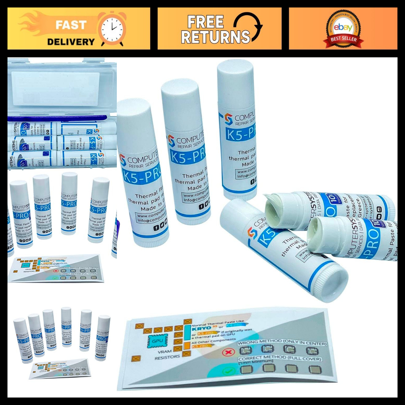 High-Performance Thermal Paste 60g - Liquid Thermal Pad for Laptops & Consoles