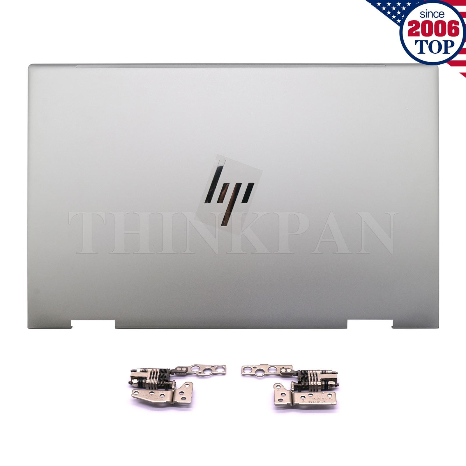 New For HP ENVY X360 15-EW 15-EY LCD Back Cover + Hinges Silver N09645-001 US
