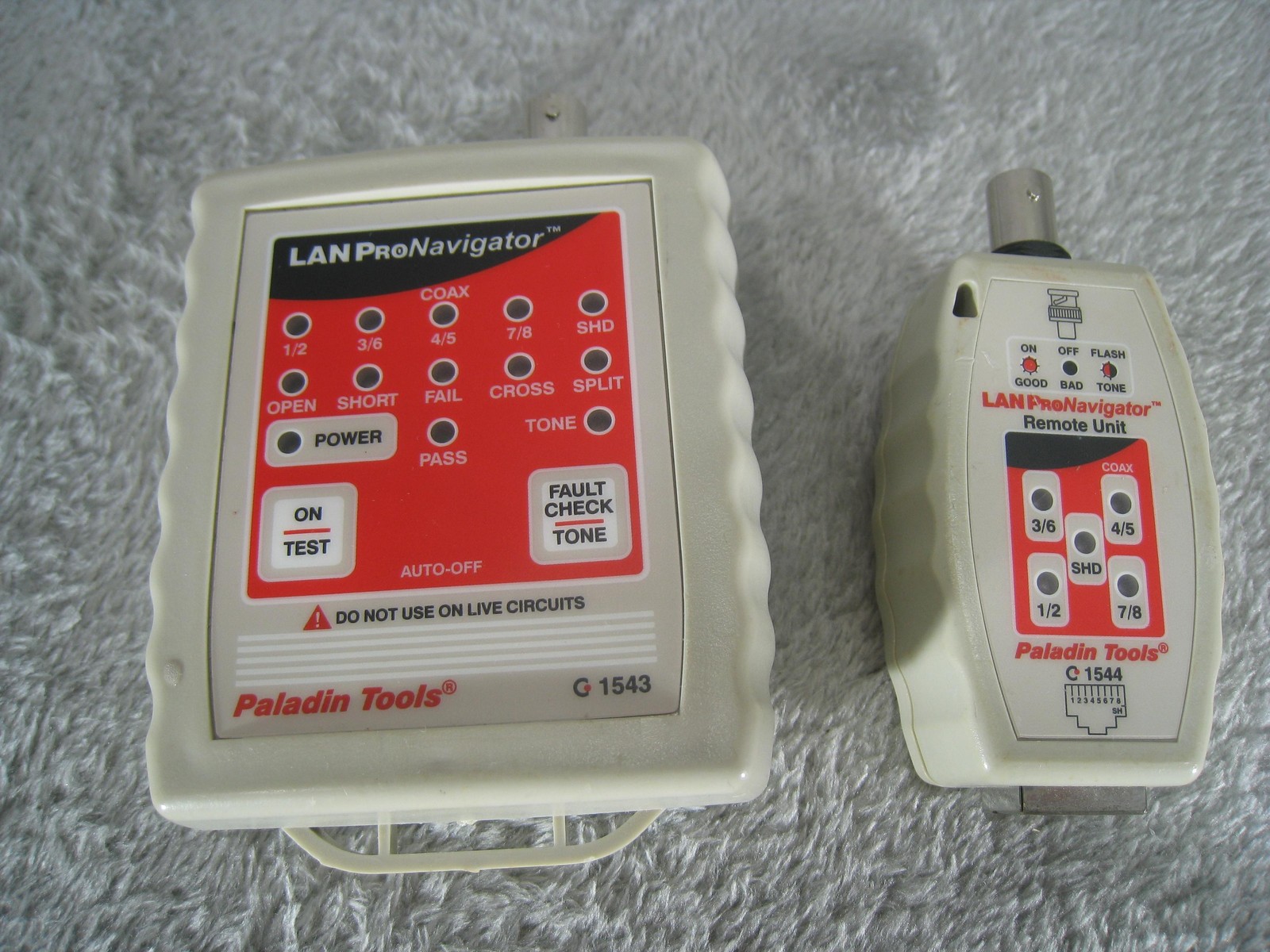 Paladin Tools LAN ProNavigator Cable Tester G1543 with Remote C1544 RJ45 BNC