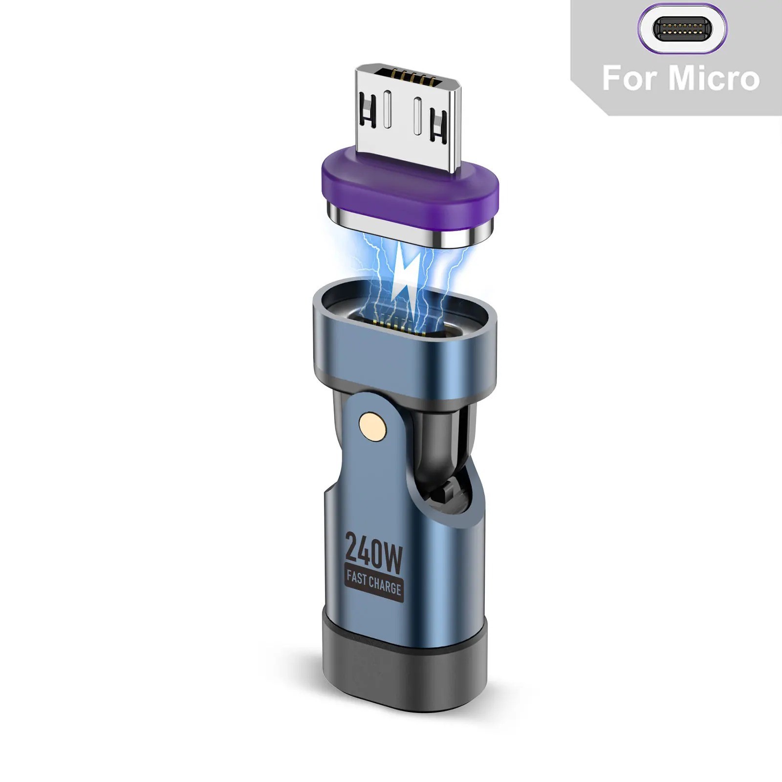 USLION 240W Type C Adapter USB-C to Type-C Fast Charging Cable Magnetic USB C