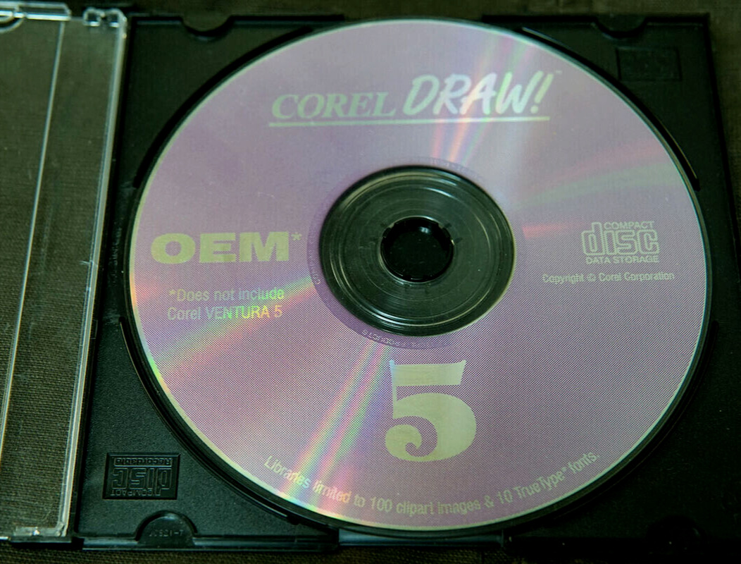 Corel Draw 5 - Graphics Drawing Program CD ONLY - Vintage Software 1990s