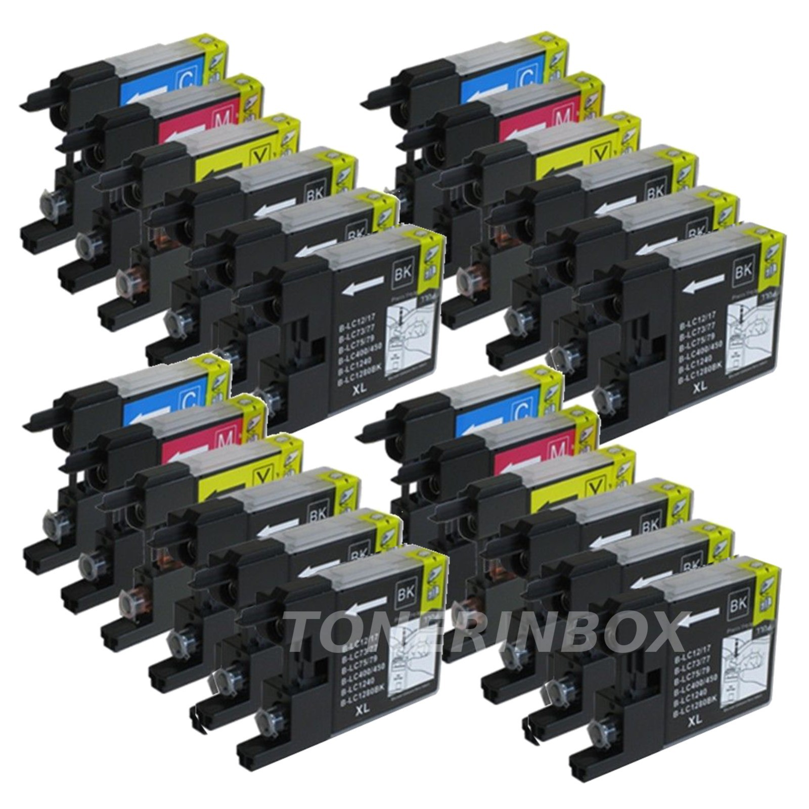 24 Pack LC75 LC-75 BCMY Ink For MFC-J280W MFC-J425W MFC-J430W MFC-J625DW