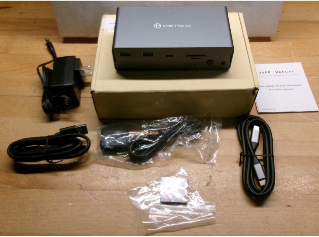 USB C Docking Station with KVM Switch 2 Monitors 2 Computers