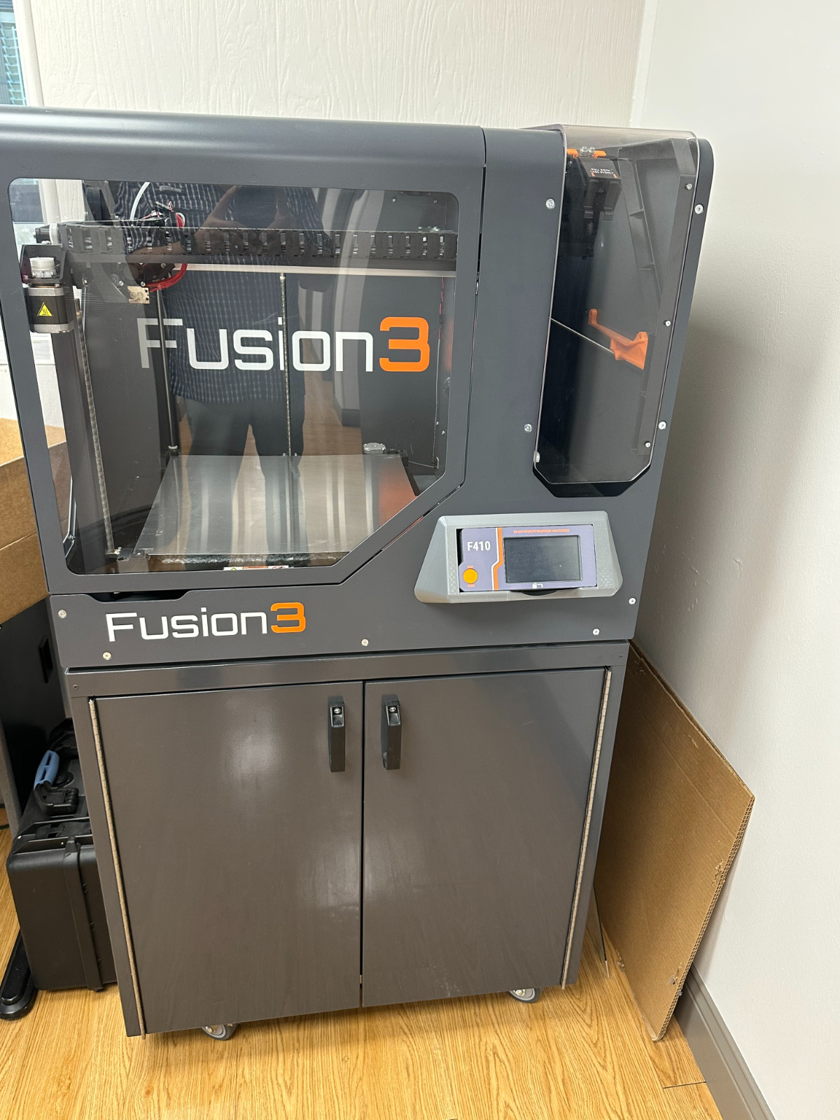 Fusion3 410 3D printer, with heavy duty cabinet, used but excellent condition.