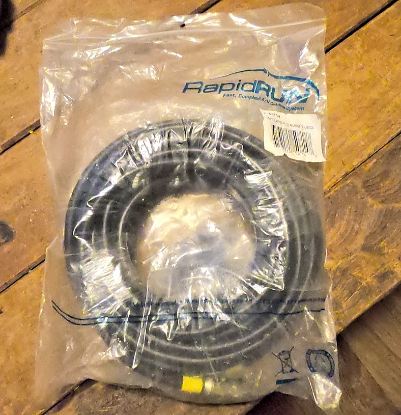 35FT RAPID RUN RUNNER - UXGA Base Cable,  Black Jacket P/N 50714 Rapid Run