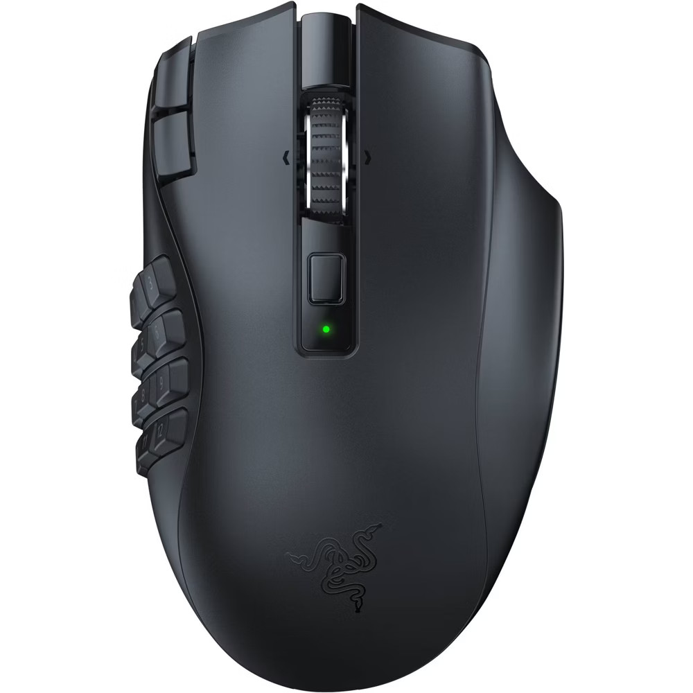 Razer Naga V2 HyperSpeed Wireless MMO Gaming Mouse: Ergonomic Design, 19 Buttons