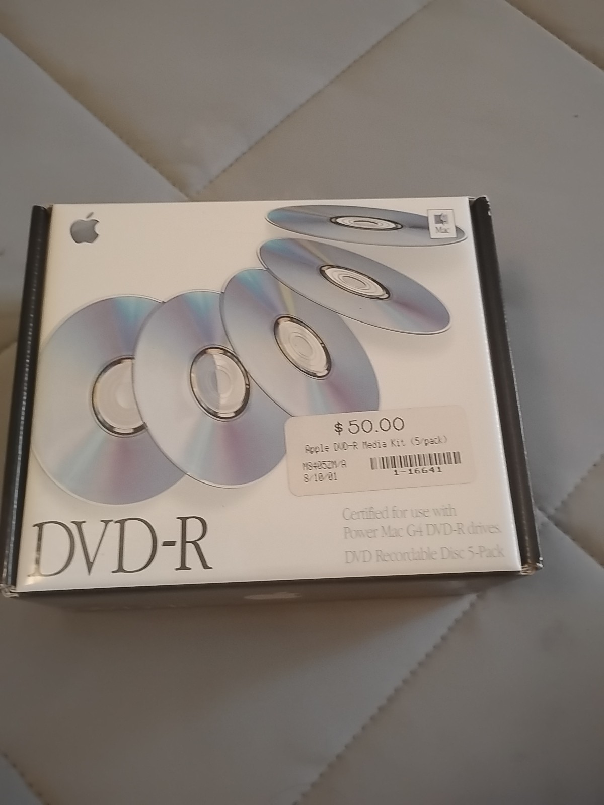 Apple DVD-R Media 4.7GB Recordable Certified For Use With Apple DVD-R Drives NEW