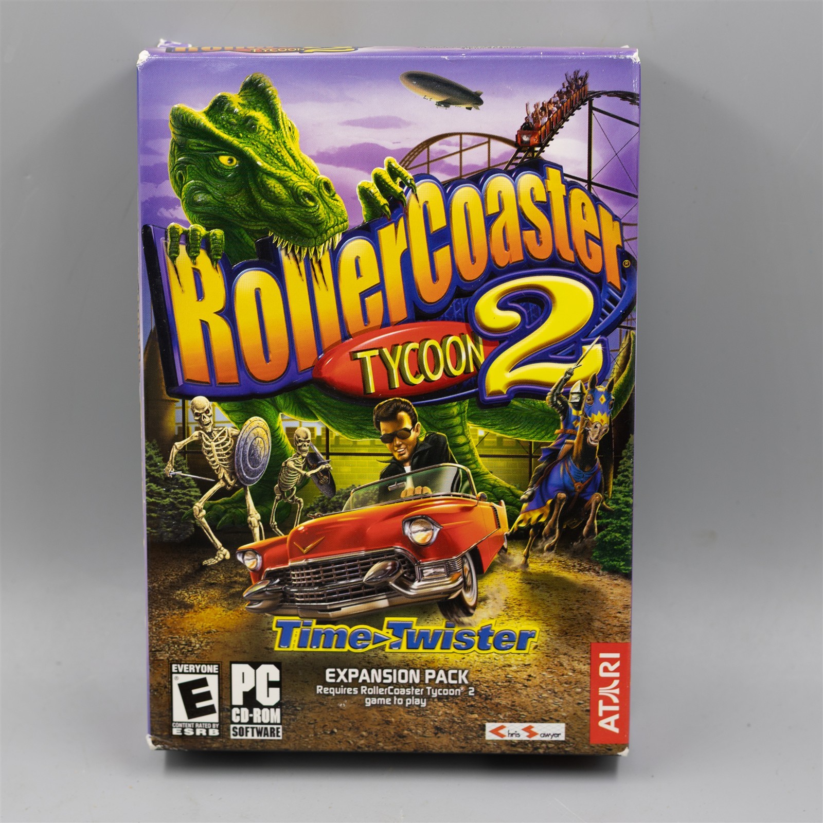 Roller Coaster Tycoon 2 Time Twister Expansion (2003, Atari) PC Small Box Game
