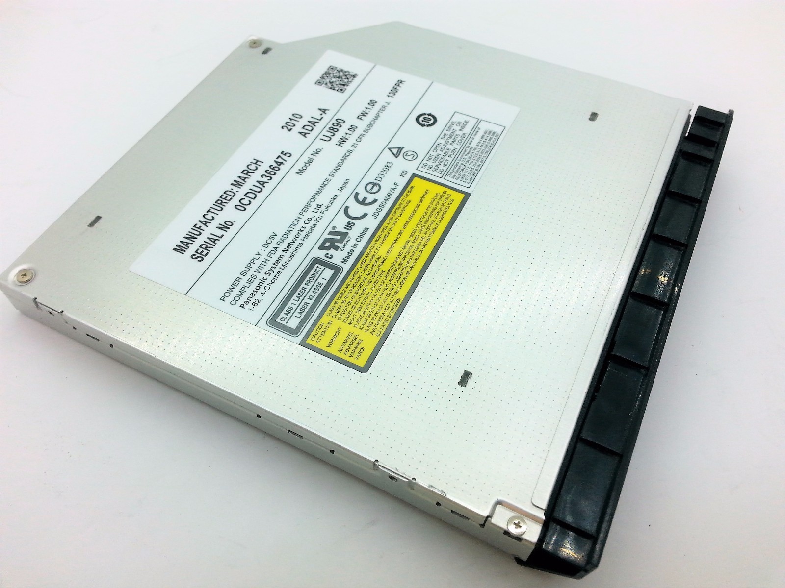 Genuine Panasonic UJ890 ADAL-A Multi DVD+-RW Burner Drive w/ Bezel Faceplate 107