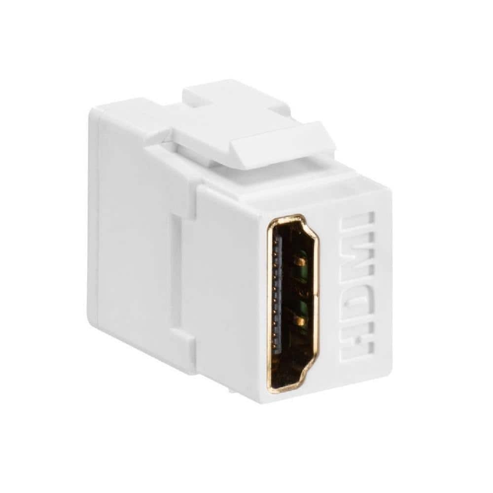 Leviton QuickPort HDMI Snap-In Connector, White (40834-W)