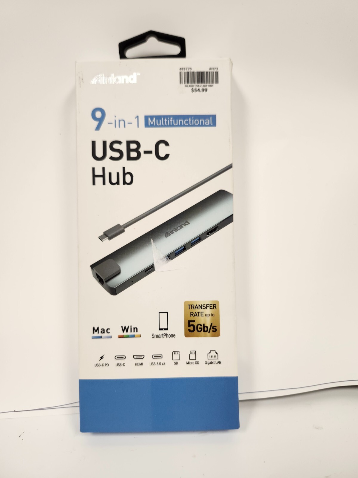 Inland 9-in-1 Multifunctional USB-C Hub