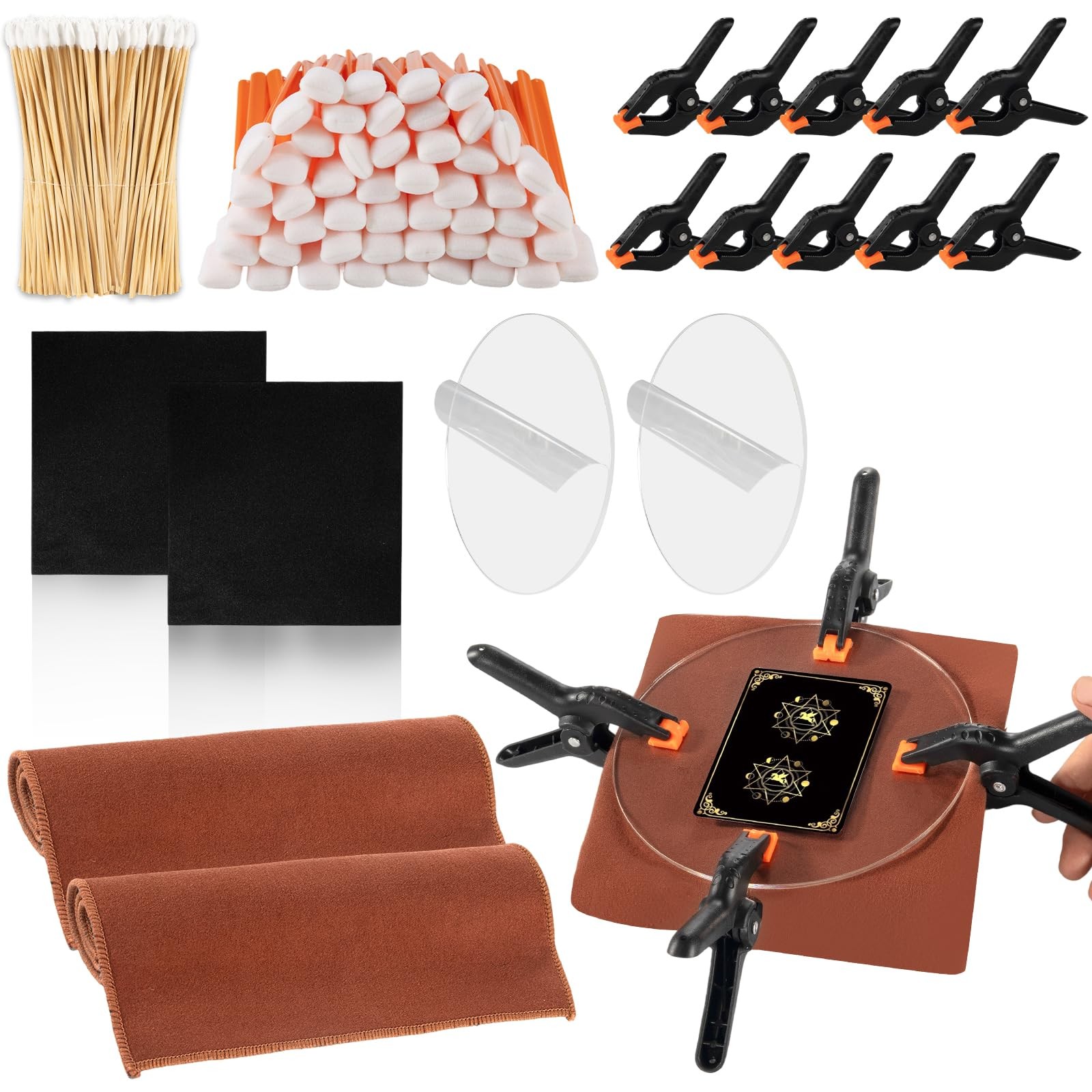 166 Pcs Card Cleaning Kit–Premium Trading Card Cleaning Kit & Card Flattening...