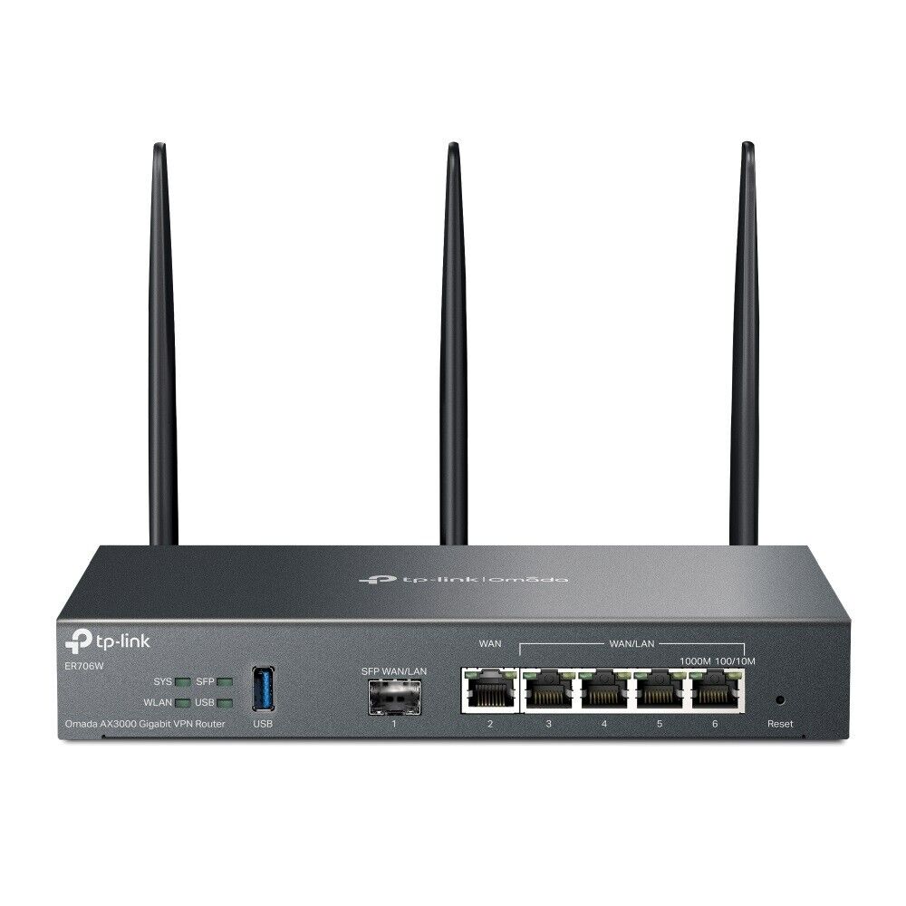 TP-Link ER706W | Omada AX3000 Wireless 6-Port Gigabit Multi-WAN VPN Router