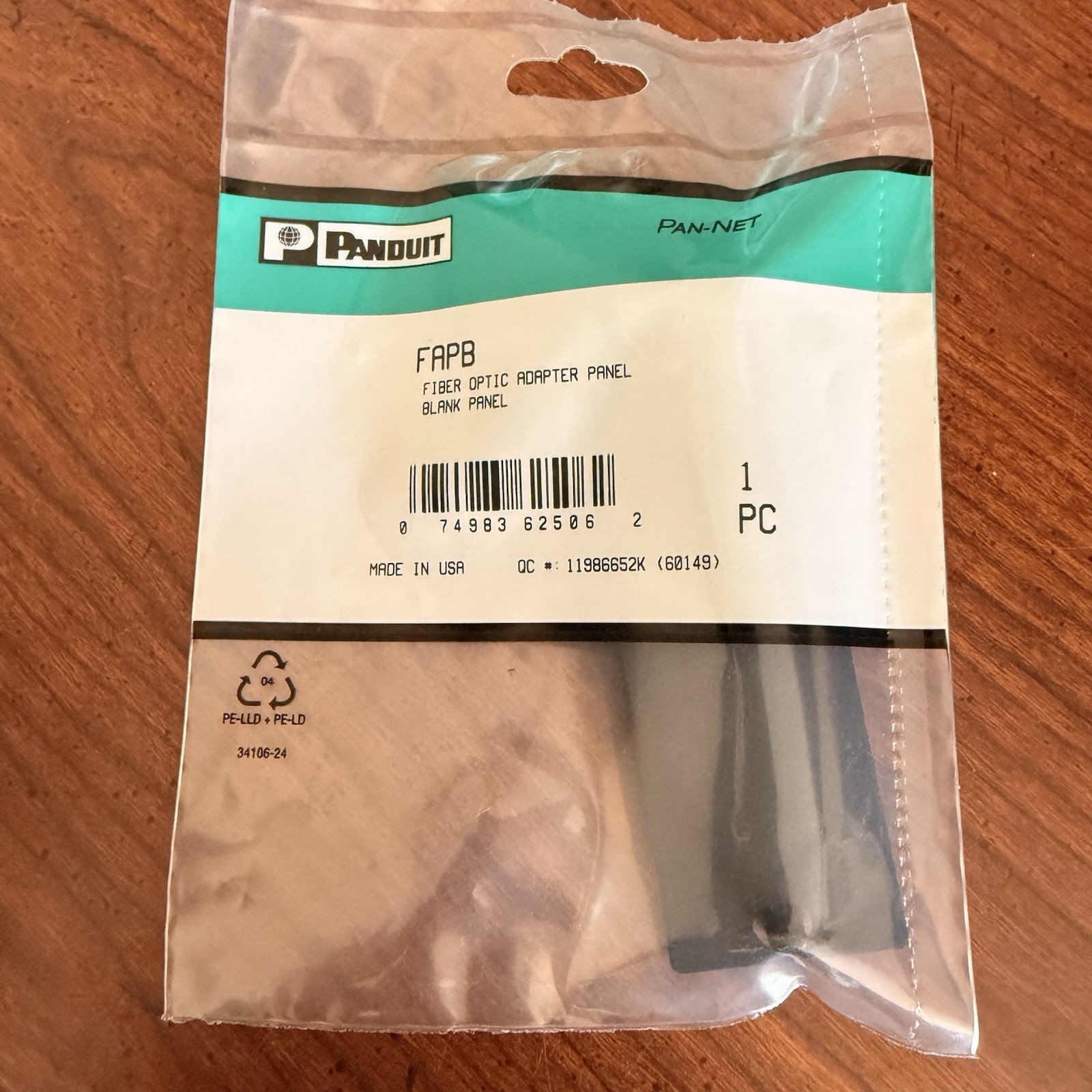 *new* LOT OF 6 Panduit Pan-net FAPB Fiber Optic Adapter Blank Panel