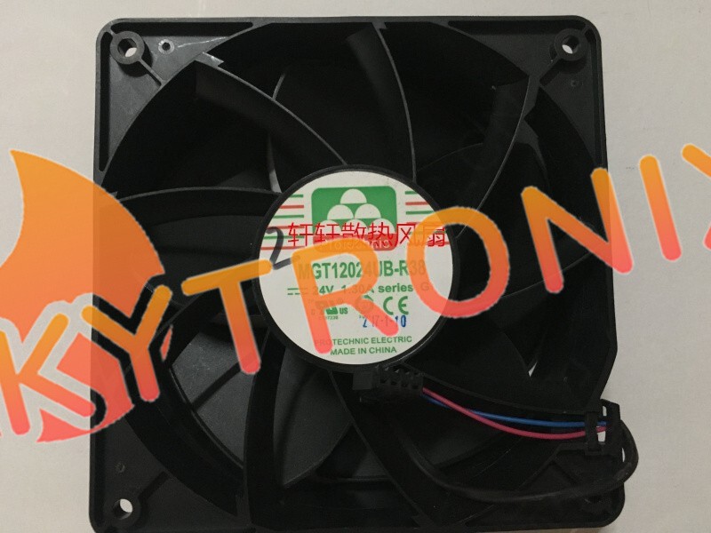 1Pcs MAGIC MGT12024UB-R38 24V 1.30A 12CM 12038 3-wire converter cooling fan