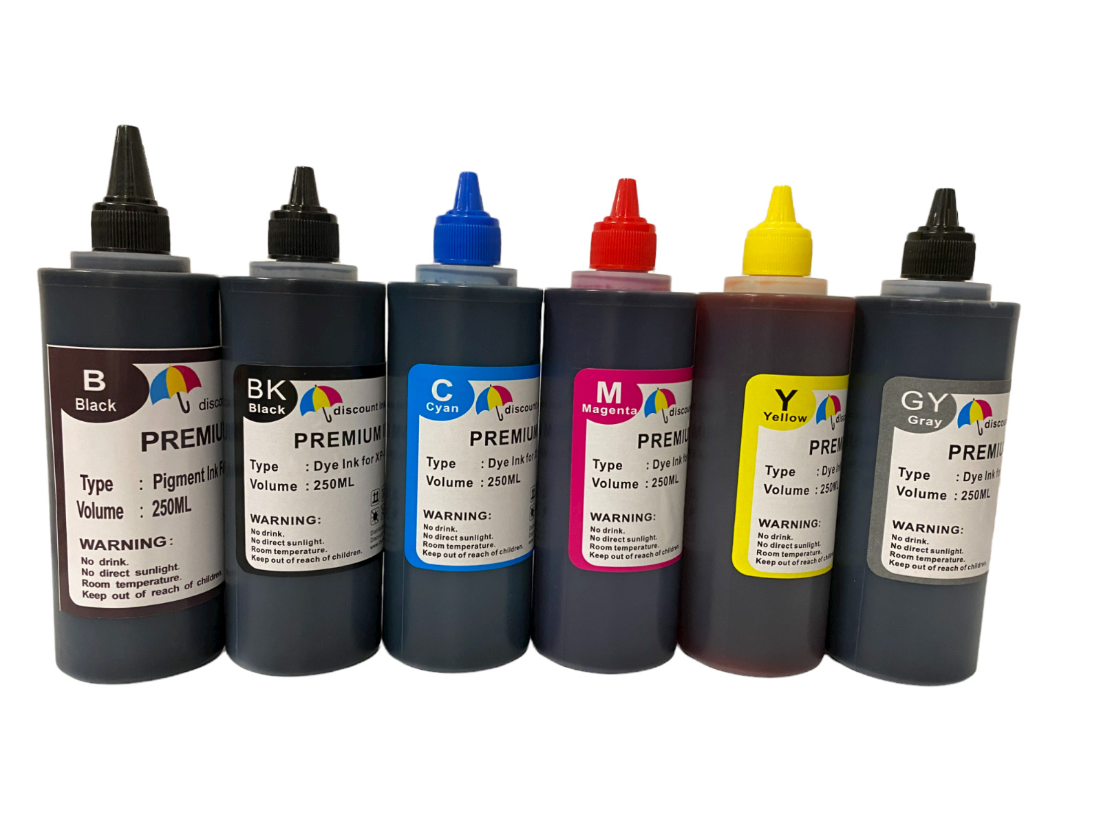 6X250ML Premium dye refill Ink alternative for EcoTank ET-8500 ET-8550 T552