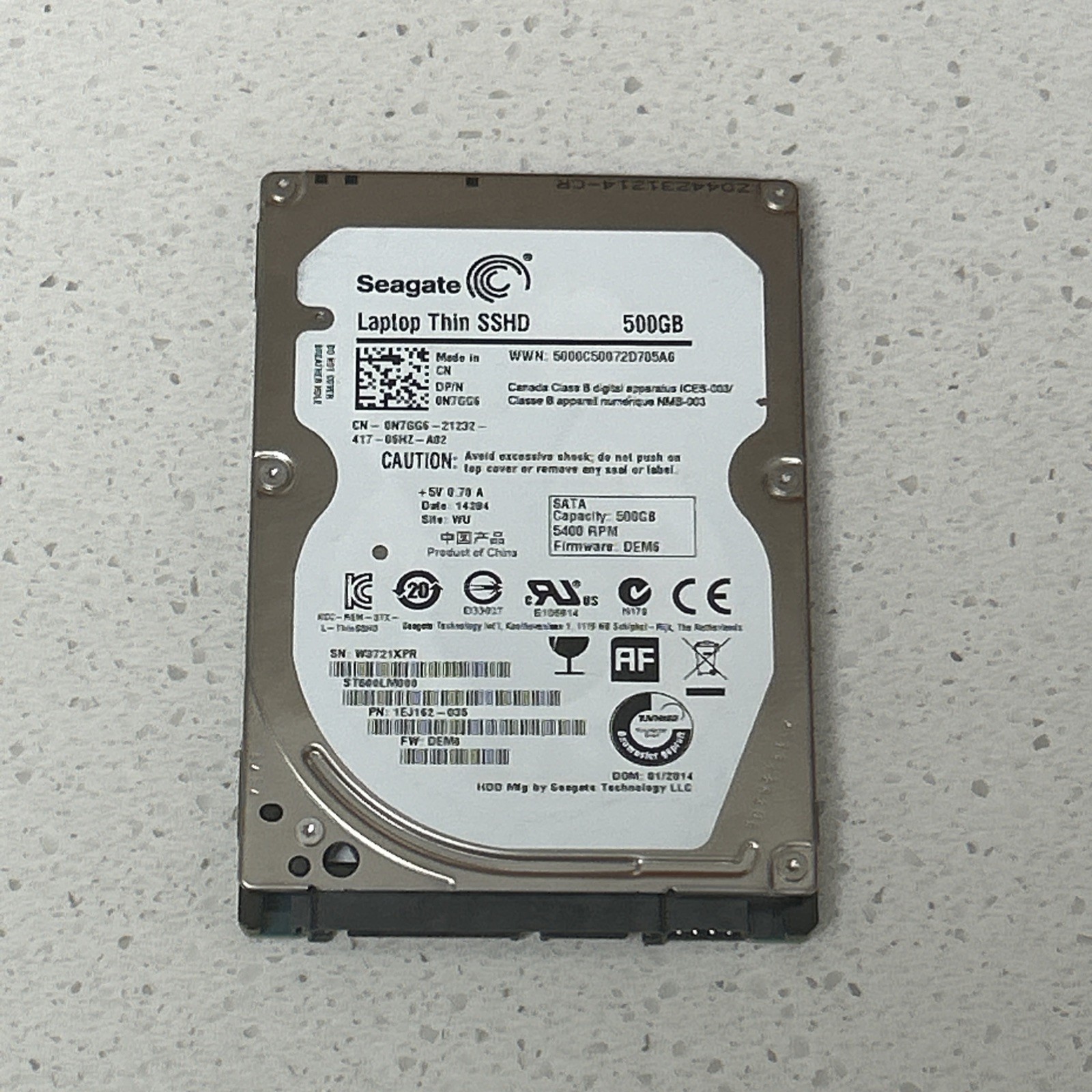 Seagate Laptop SSHD 500GB Internal 5400RPM 2.5" (ST500LM000)