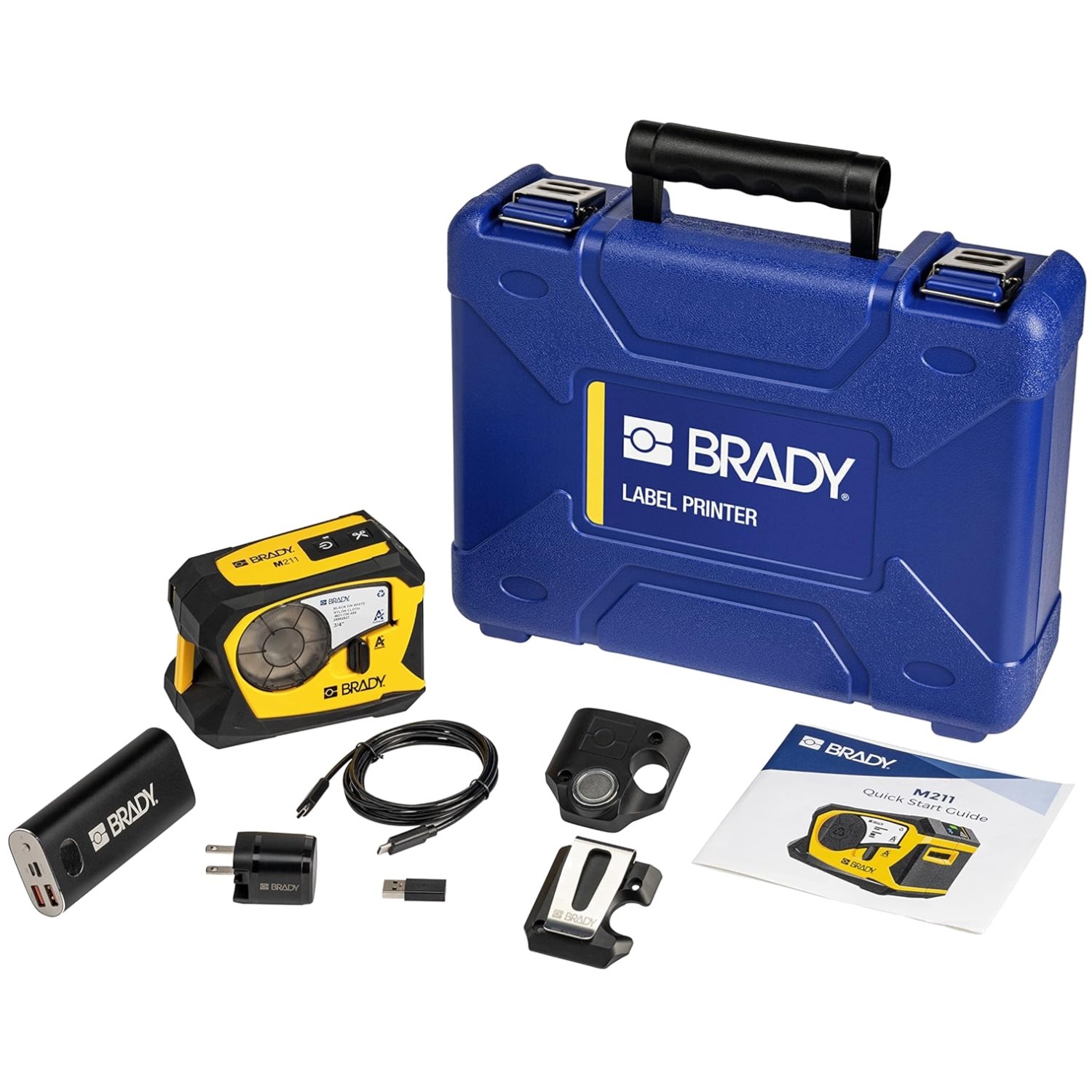 Portable Bluetooth Label Printer - Belt Clip and Power Brick