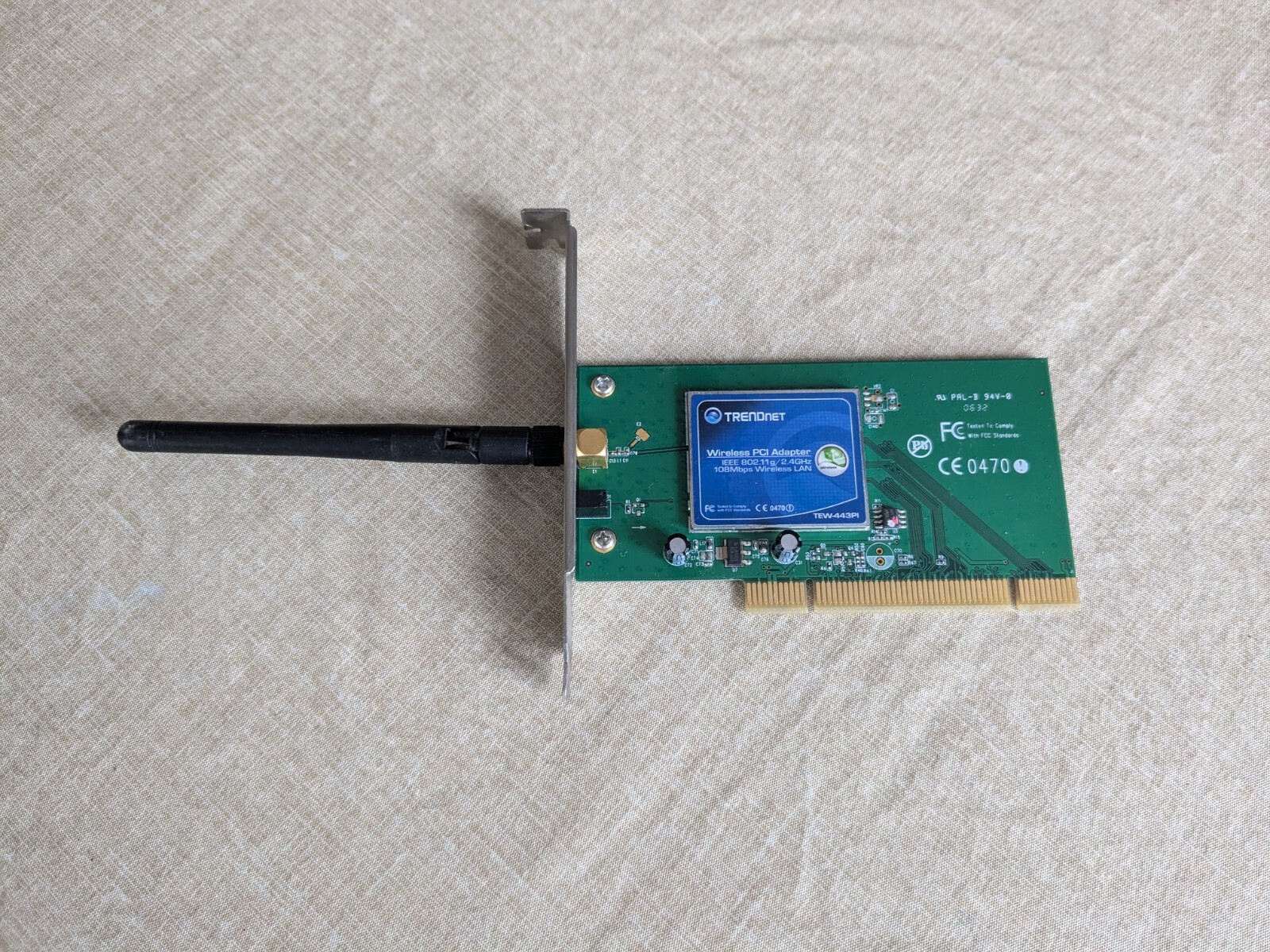 TRENDnet Wireless PCI Adapter TEW-443PI 108Mbps Wireless Super G