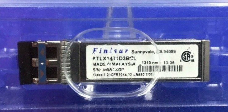 FTLX1471D3BCL Finisar 10Gb/s 10km 1310nm Single Mode SFP+ Transceiver