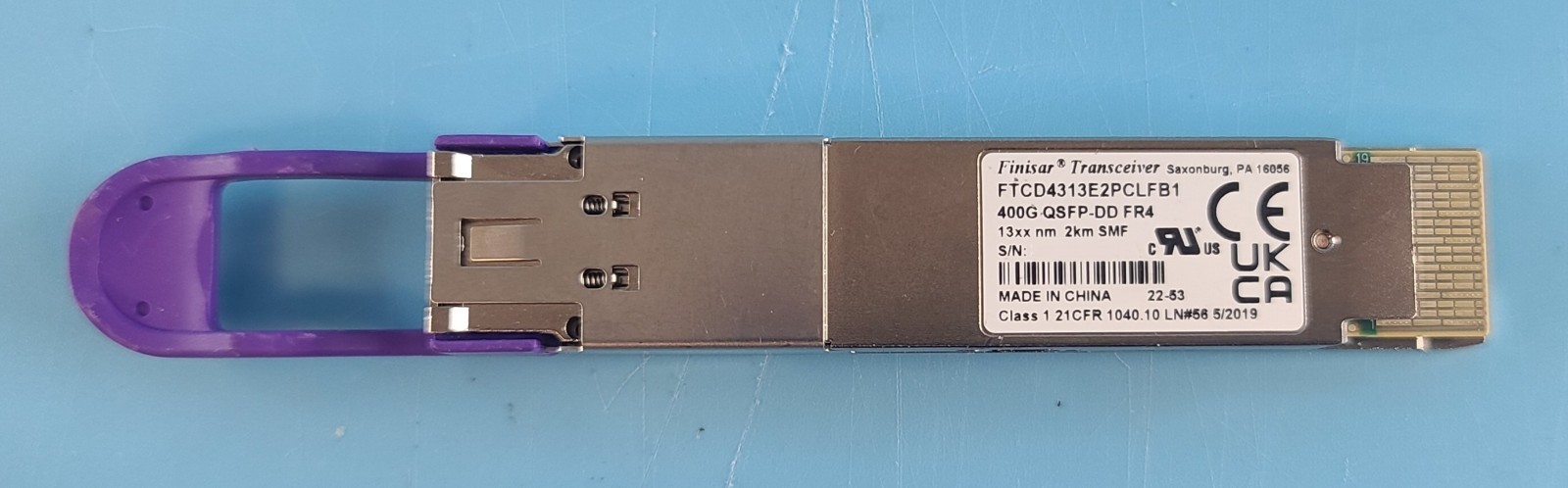 Finisar FTCD4313E2PCLFB1 400Gbps QSFP-DD FR4 1310nm 2km SMF LC Transceiver