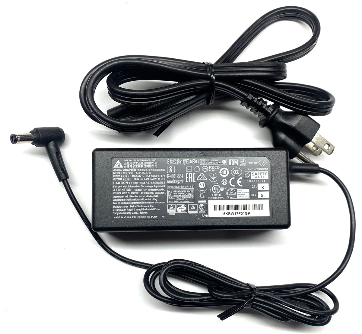 Genuine Delta for Asus Laptop Charger AC Adapter Power Supply ADP-65DE B 19V 65W