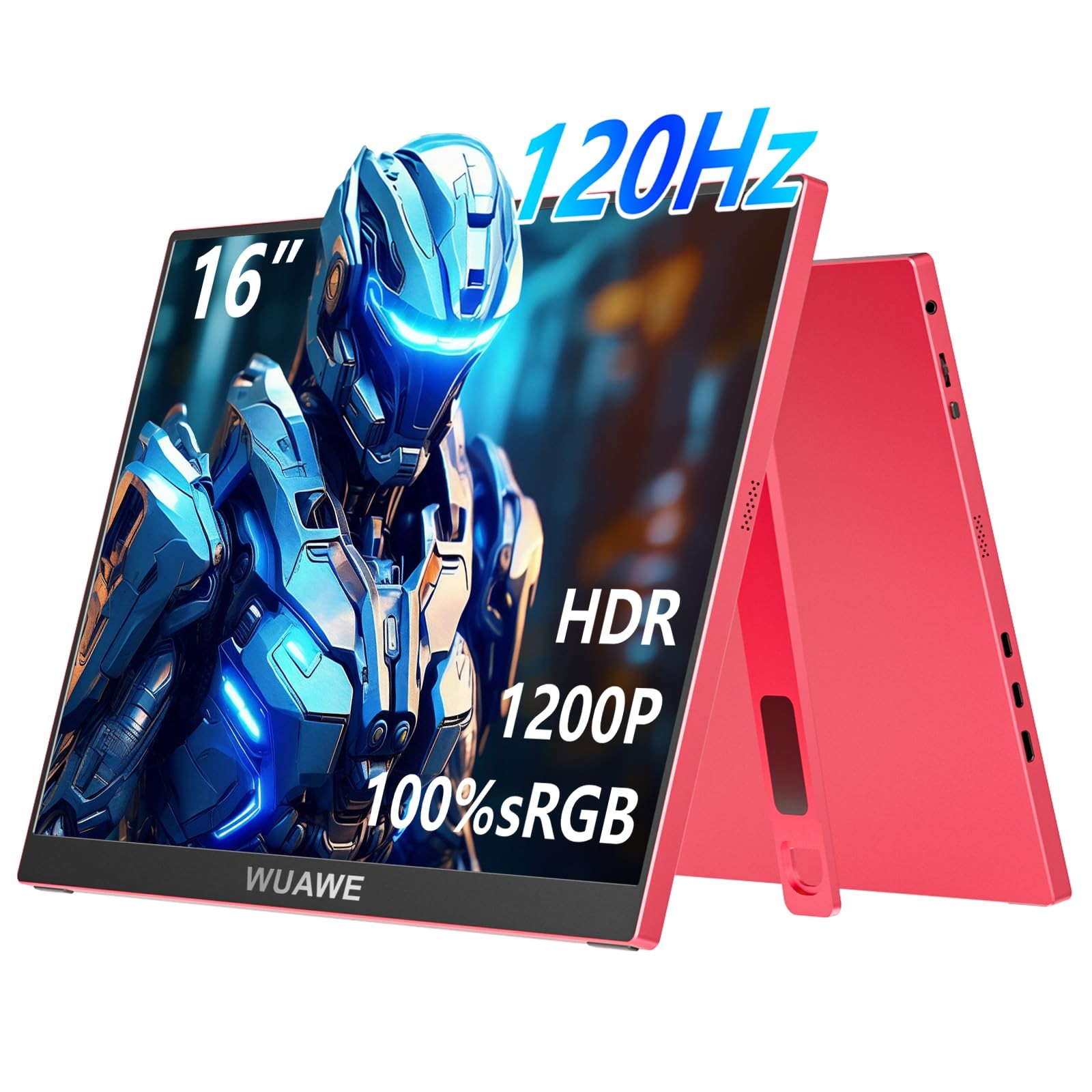 WUAWE 16 inch Portable Laptop Monitor, 100% sRGB Portable Gaming Monitor with...