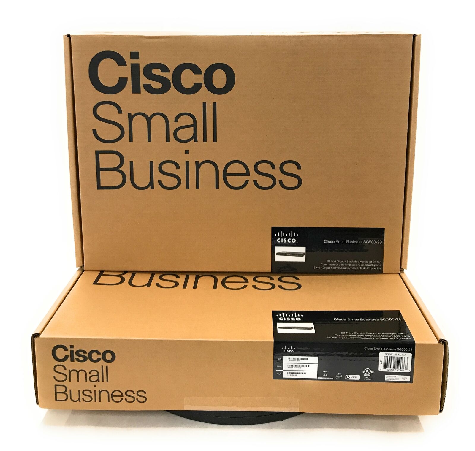NEW Cisco 2-Combo SG500-28 Stackable Managed Switch with 28 Ports/Switch, SEALED