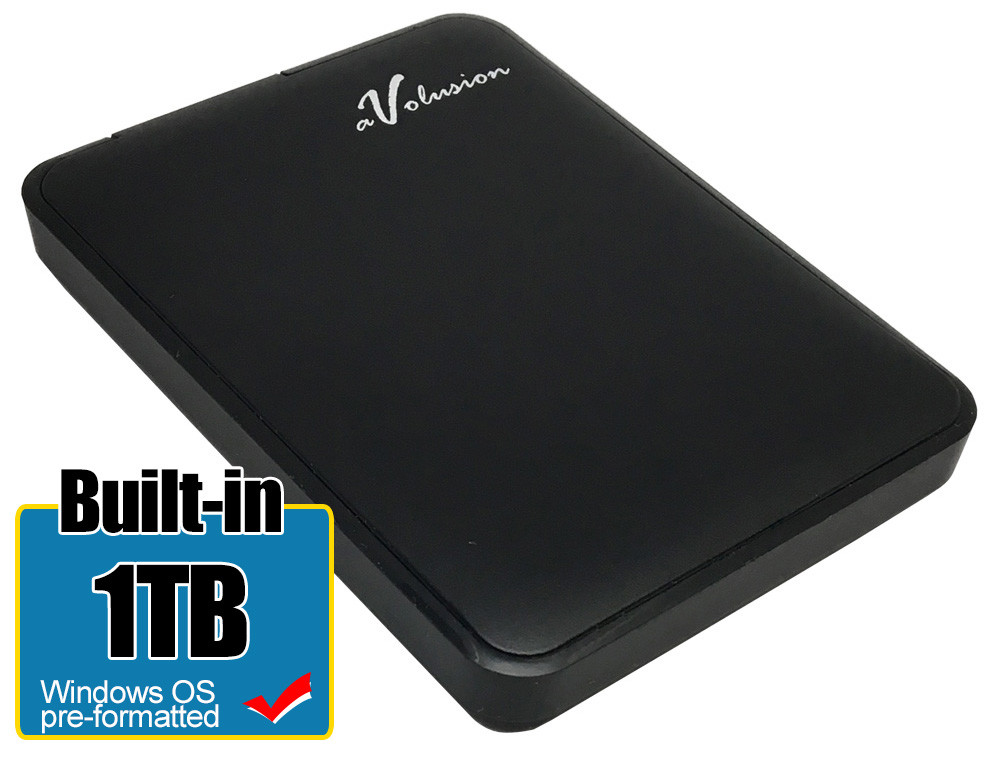 Avolusion 1TB USB 3.0 (WinOS NTFS Pre-Formatted) Portable External Hard Drive