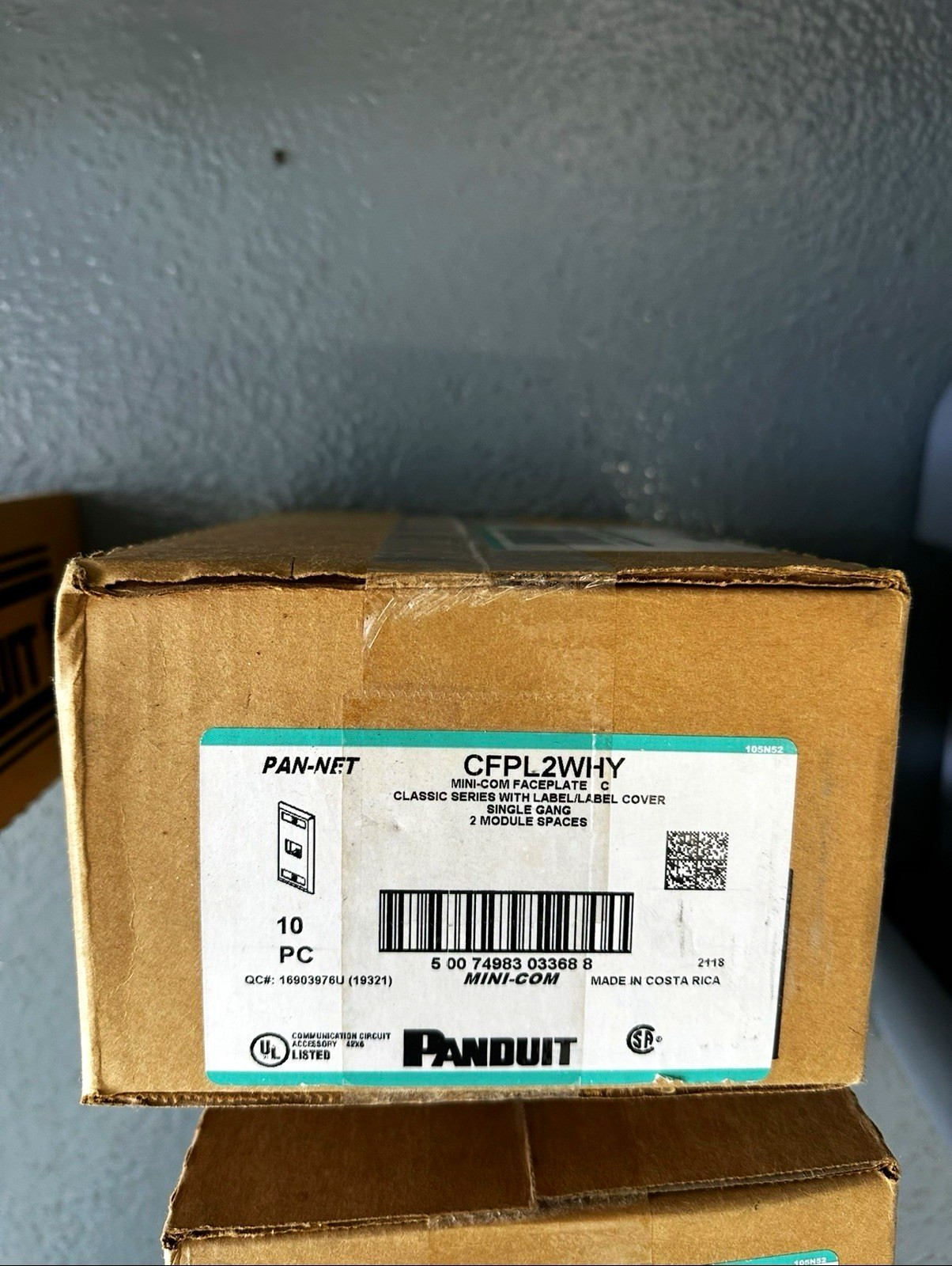 Panduit Pan-Net Mini-Com 2-Port Faceplate CFPL2WHY