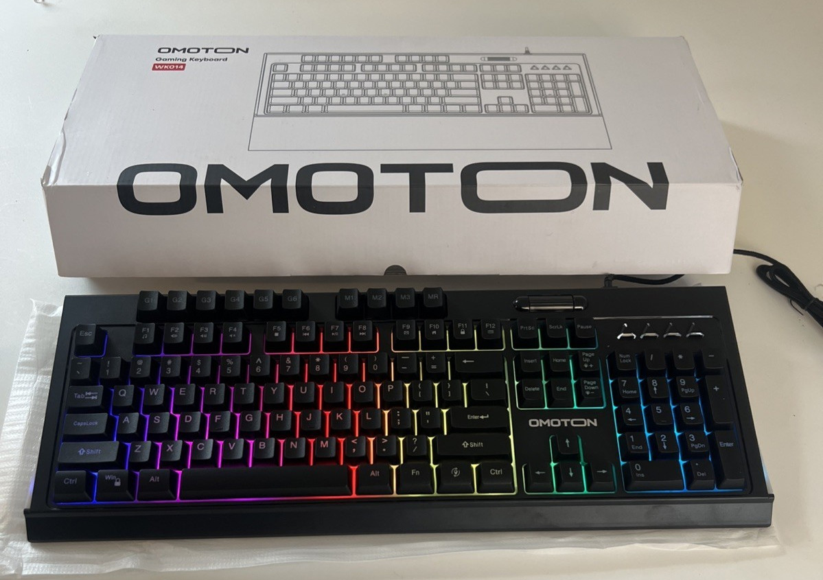 MK201 Gaming Mechanical Keyboard LED Backlit Wired Blue Switches New