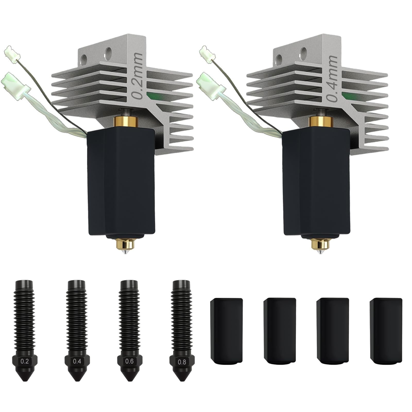 Henaiser 2 Pack 0.2mm/0.4mm Centauri Carbon Hotend with Hardened 0.2/0.4mm