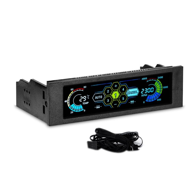 Fan Controller for PC Chassis Fan Speed Adjuster 5 Cooling Fans CPU Fan Control