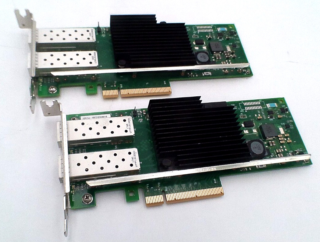 LOT OF 2 - DELL NIC, INTEL X710-DA2 DUAL PORT 10G SFP+ PCIE NIC (5N7Y5)