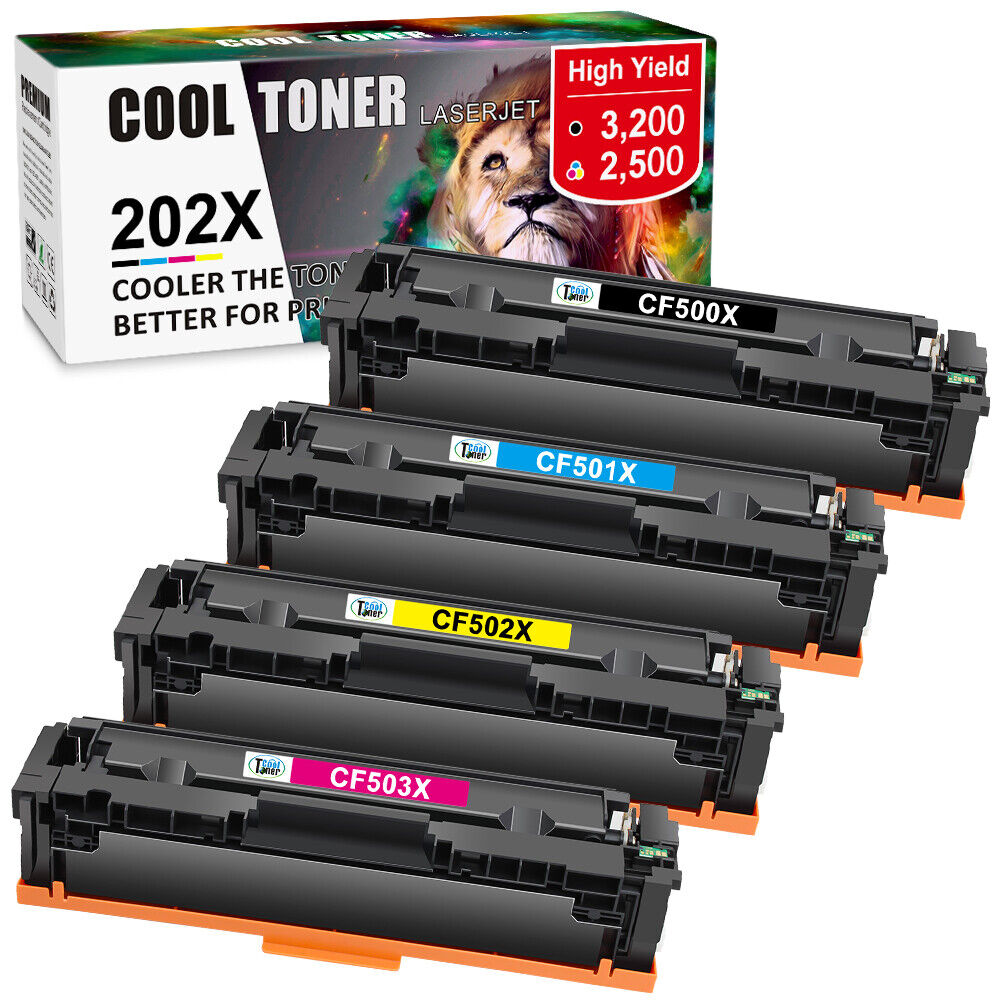 4x CF500X CF500A 202A Toner for HP Color LaserJet M254DN M254NW M281FDN Printer