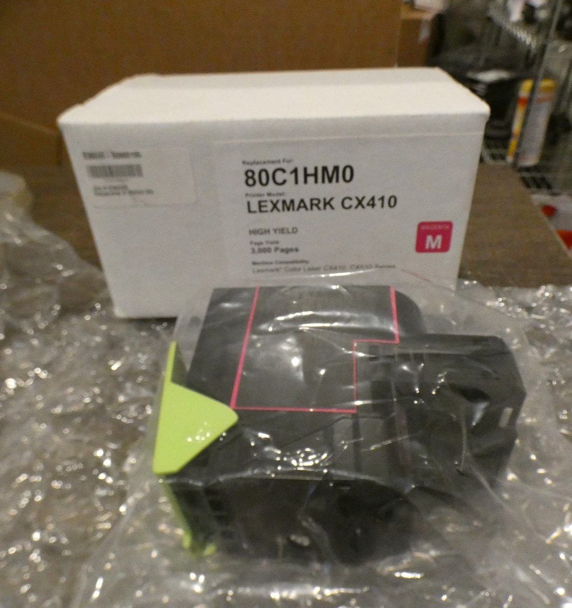 Lexmark 80C1HM0 Magenta Compatible Toner Cartridge CX410 High Yield 3000 Pages
