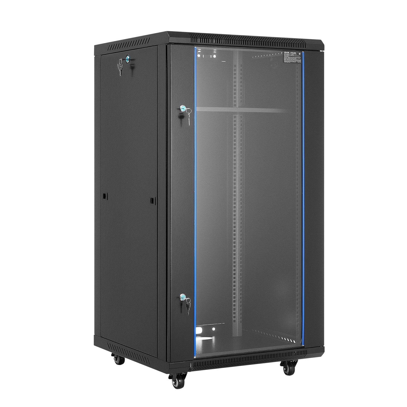 VEVOR 22U Network Cabinet Wall Mount Server Cabinet Rack Enclosure Glass Door