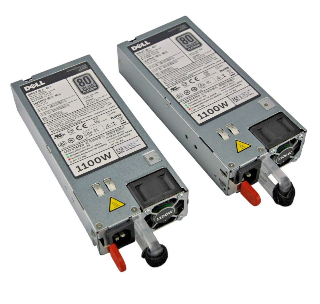 Lot of 2 Dell R520 R620 R720 R820 1100W 80+ Platinum Power Supply GYH9V