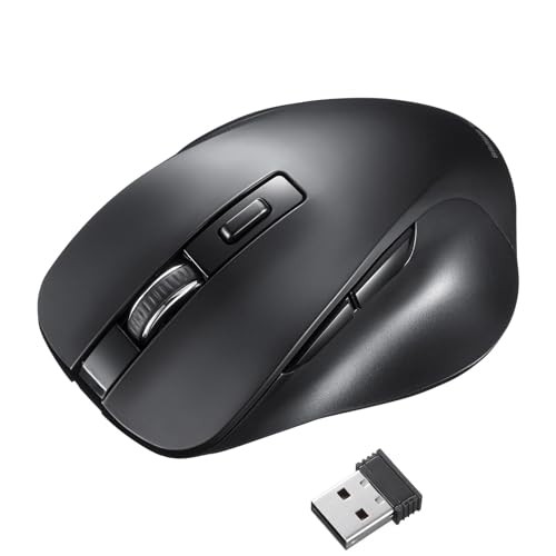Sanwa Supply Wireless Blue LED Mouse 5 Buttons Black MA-WB518BK