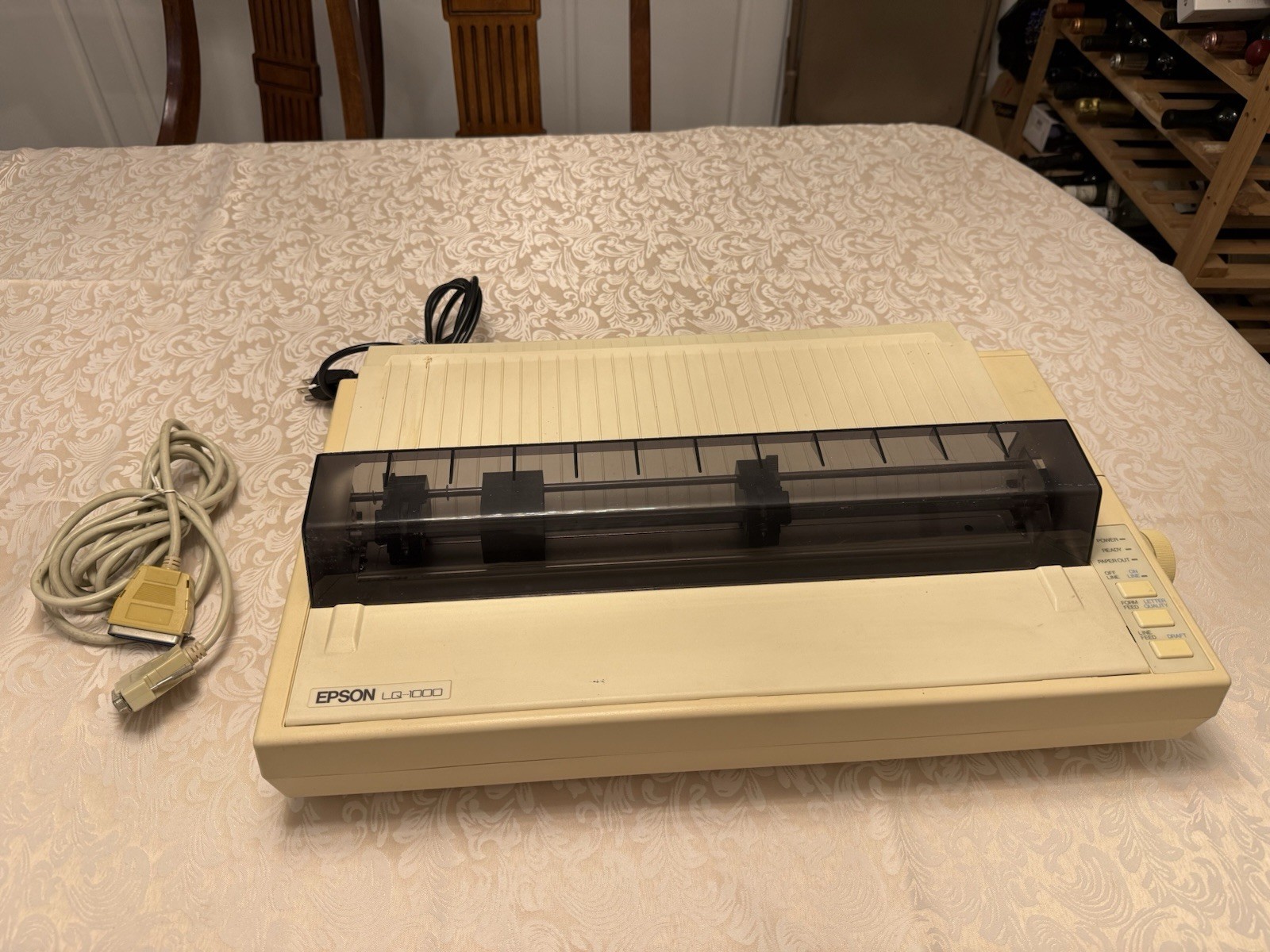Epson LQ-1000 24Pin Wide Carriage Dot Matrix Printer Tested Self-Test passes