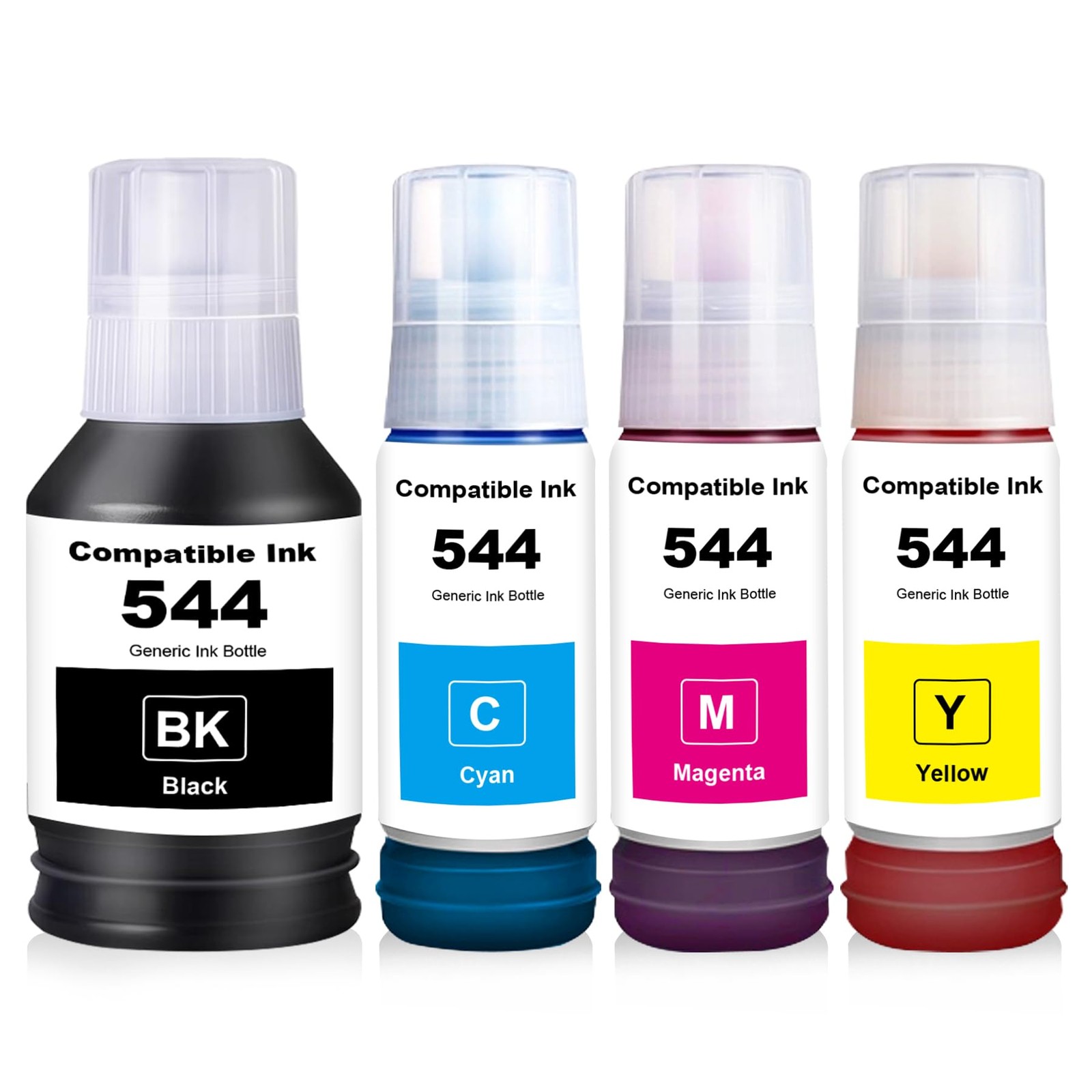 T544 Ink Refill Bottles For L1210 L1250 L3110 L3150 Printer Tinta 4 PCS